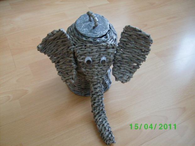 Papierovy slonik, Papierové pletenie, Zuzana03, 1
