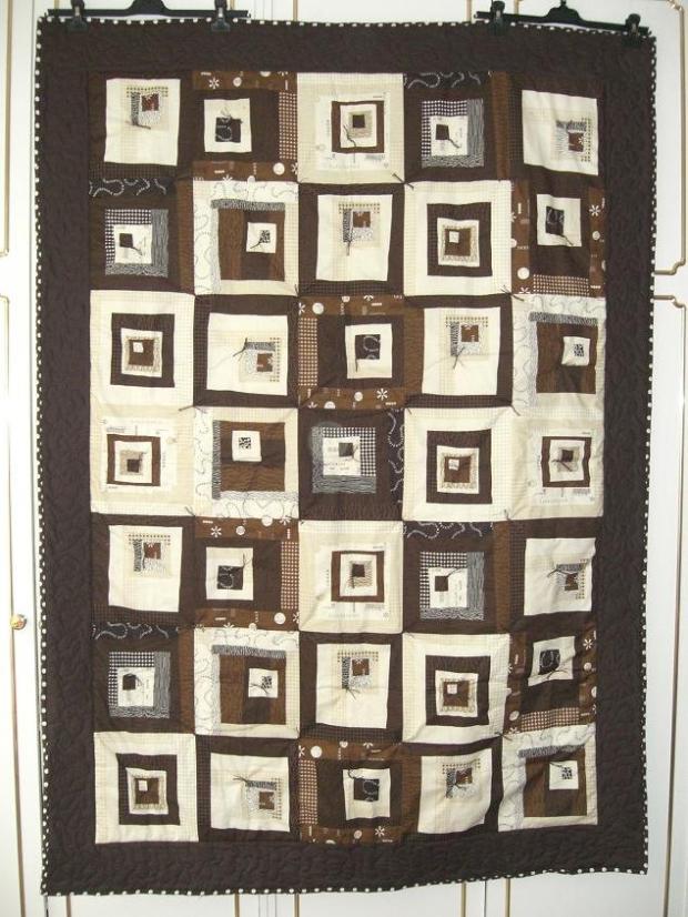 hnedý quilt, Patchwork, palma13, 1