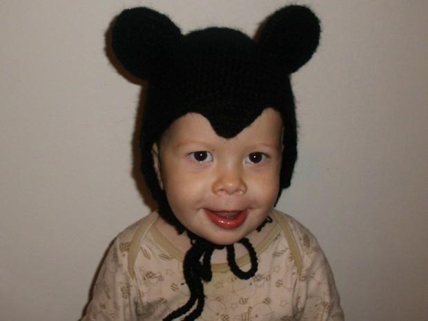 Háčkovaná čiapka Mickey mouse , Háčkovanie, apple, 1