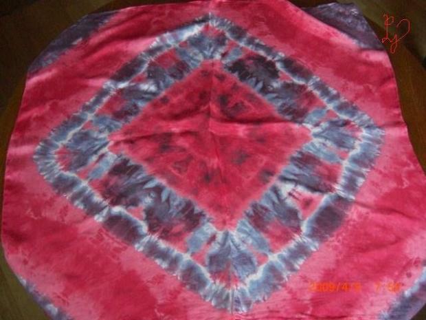 šedo-červená, Maľovaný textil, ZuzanaJ, 1