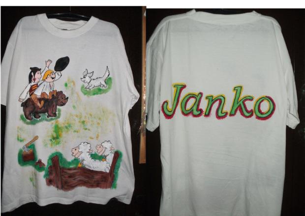 prve tričko , Maľovaný textil, nikyju, 1