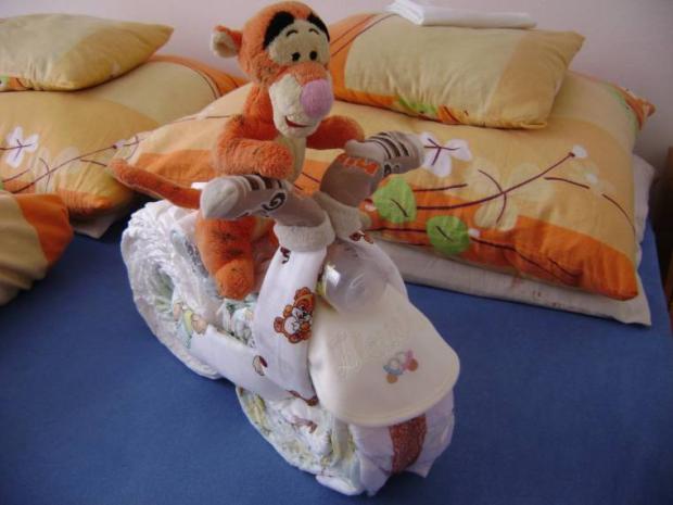Plienková motorka :), Aranžovanie Plienková motorka :), Aranžovanie, kora3d, 1