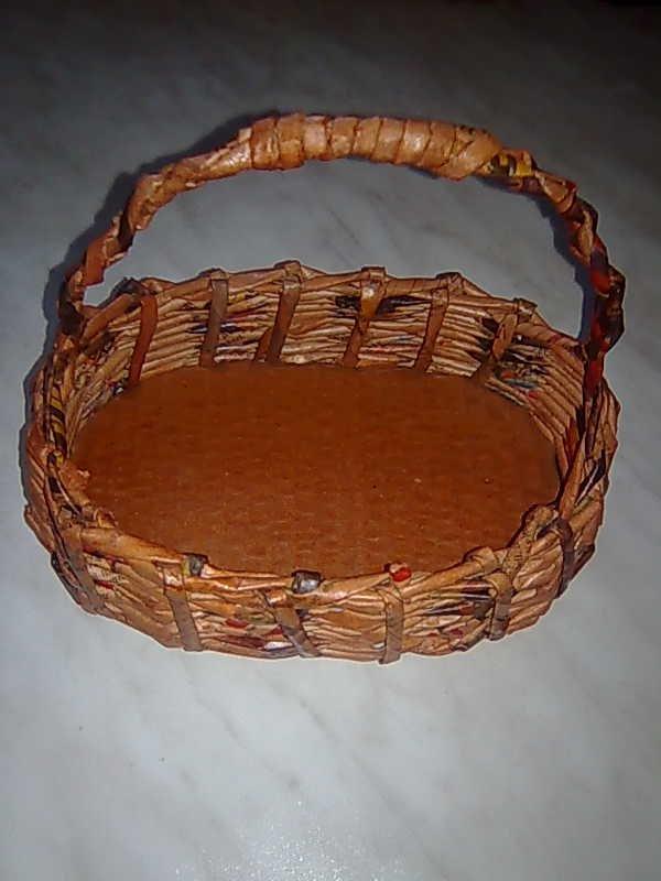 košiček, Papierové pletenie, mm.ella, 1