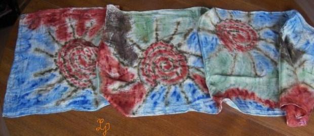 sypané slniečka, Maľovaný textil, ZuzanaJ, 1