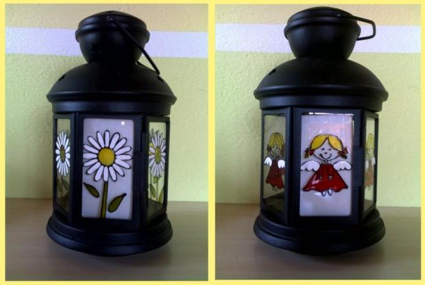 lampáše čierne, Na skle maľované, martinaSCH, 1