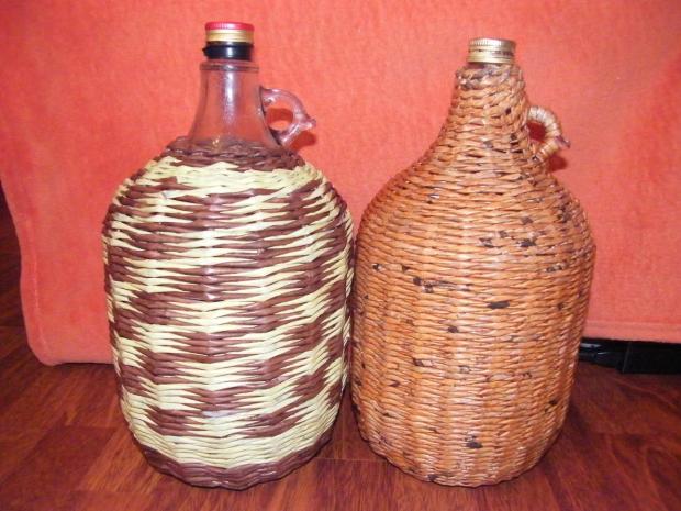 Opletané fľaše, Papierové pletenie, adri3811, 1
