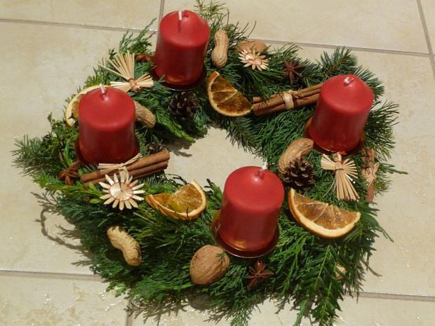 Adventní věnec - klasika, hamidka, 1