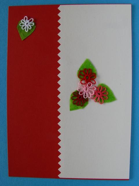 pozdrav s frivolitkovou čipkou 7, Pohľadnice, Scrapbook, Quilling, Friv-Anezka, 1