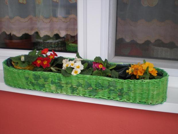 Papierové pletenie pre jarné kvietočky, Papierové pletenie, stara mama, 1