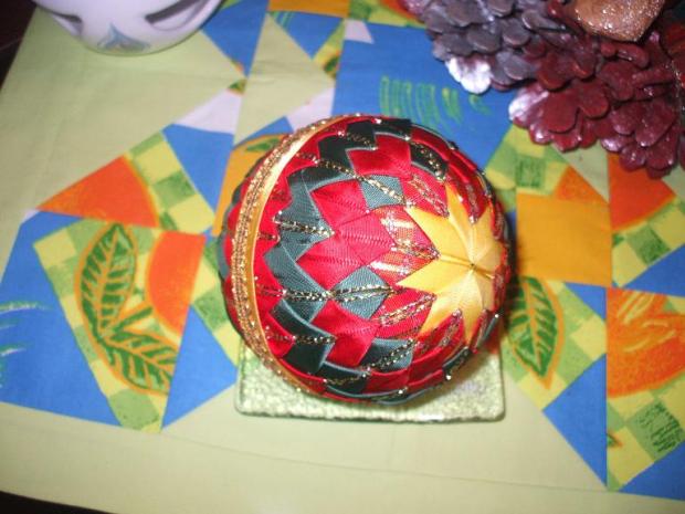 Veľká vianočná guľa, Falošný patchwork, helga2, 1