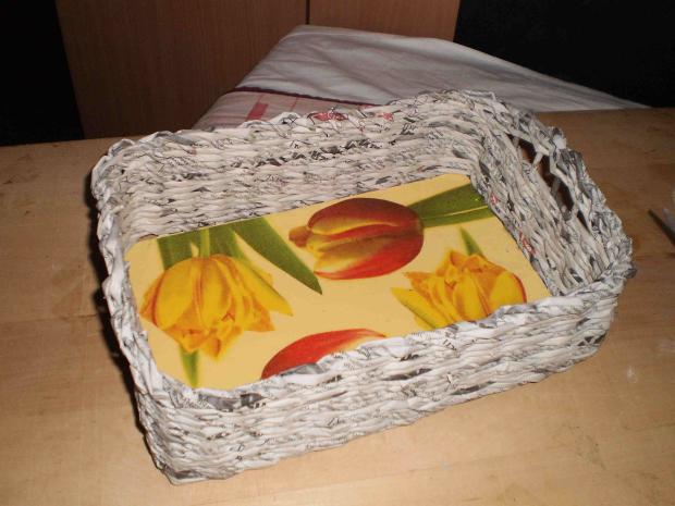 moj uplne prvy kosik pred natretim, Papierové pletenie moj uplne prvy kosik pred natretim, Papierové pletenie, pampeliska87, 1