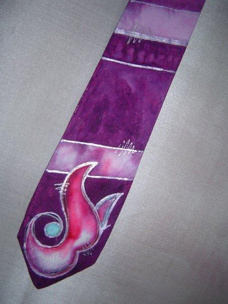 kravata k šálu, Maľovaný textil kravata k šálu, Maľovaný textil, monhut, 1