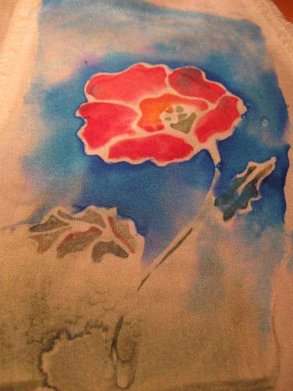 moje hod(vábenie) I., Maľovaný textil, vinička, 1