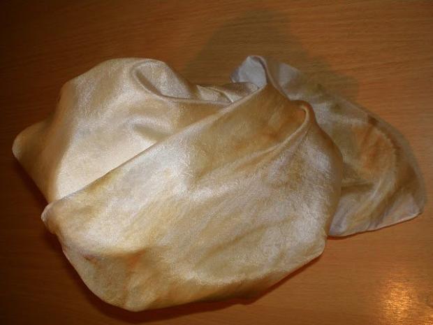 hodvábny šál, Maľovaný textil, zuky, 1