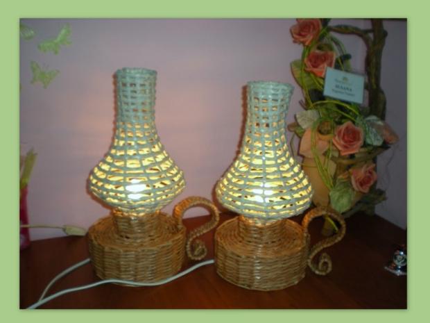 lampy, Papierové pletenie lampy, Papierové pletenie, Ňaňa, 1