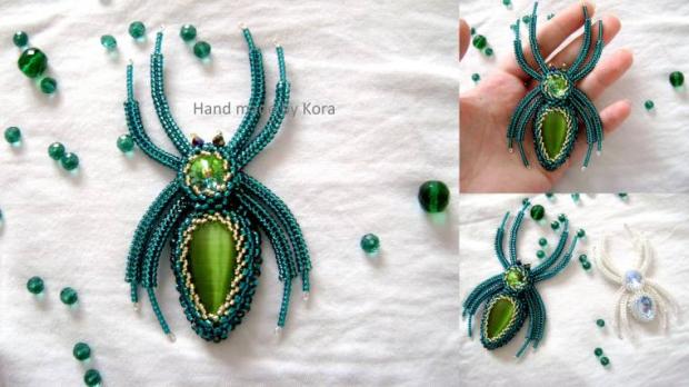 Arachné Emmerald and blue :), Korálky, kora3d, 1