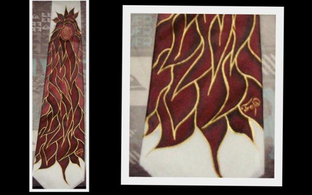 Diabolská, Maľovaný textil Diabolská, Maľovaný textil, janica3331, 1