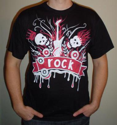 Malovane rockove tricko :D, Maľovaný textil Malovane rockove tricko :D, Maľovaný textil, silviska, 1