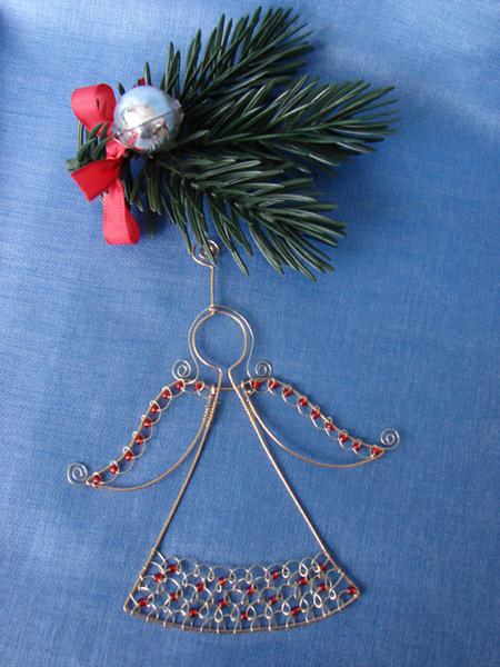 Vianočný anjelik, Drôtovanie, Marushka, 1