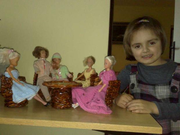 nábytok pre Barbie 2, Papierové pletenie nábytok pre Barbie 2, Papierové pletenie, Mery 274, 1