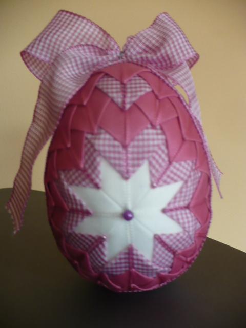 Vajíčko v. 10 cm, Falošný patchwork, Radka, 1