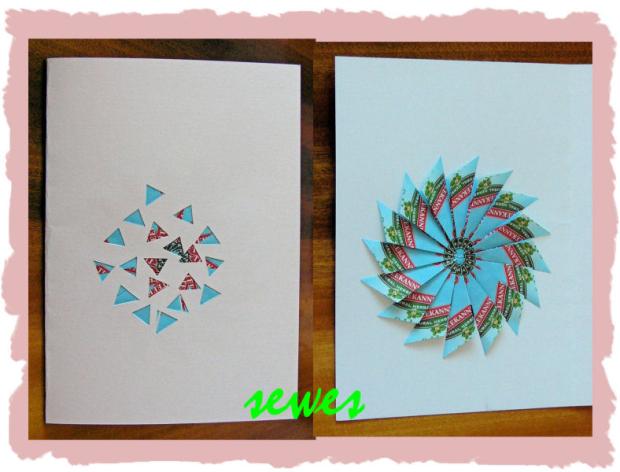 pokus o vyrezávanú pohľadnicu2, Pohľadnice, Scrapbook, Quilling, sewes, 1