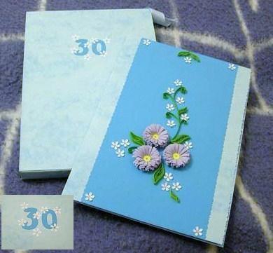 k 30-ke pre chlapa, Pohľadnice, Scrapbook, Quilling, radkasos, 1