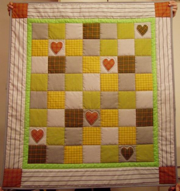 Srdiečková detská deka, Patchwork, JankaV, 1