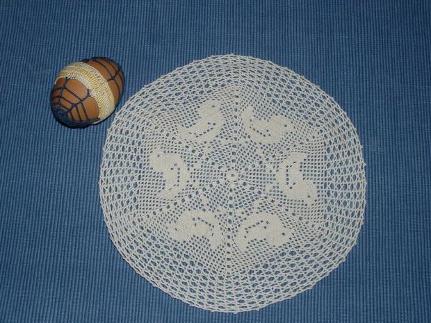 Kuriatková veľkonočná dečka+vajce, Háčkovanie, Evuš, 1
