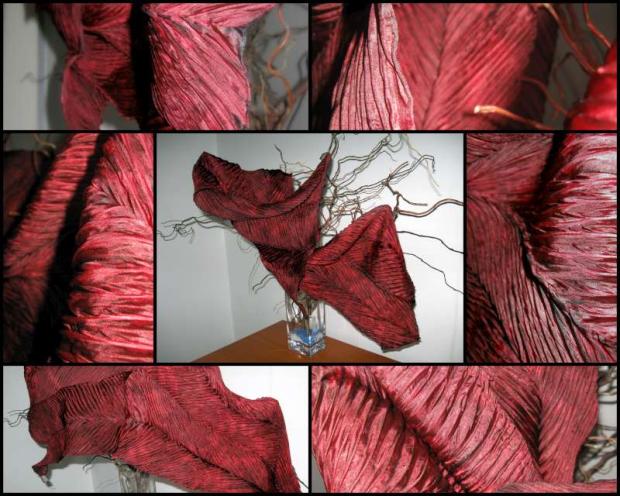 maliny a černice, Maľovaný textil, vinička, 1