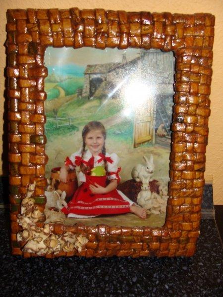 Pletený fotorámik, Papierové pletenie Pletený fotorámik, Papierové pletenie, tinulka, 1