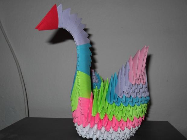 3d Origami labut, Origami a Kusudama, skritula, 1