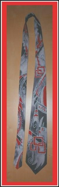 Moja prvá kravata..., Maľovaný textil, java, 1
