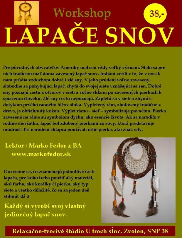 Workshop Lapače snov, Obrázky k článkom, Adinka, 1