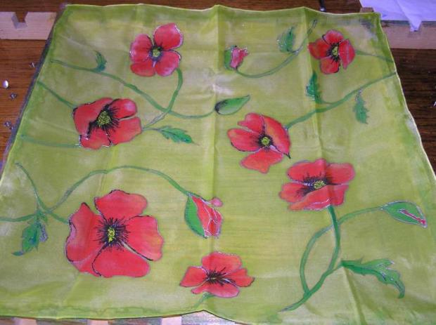 maľba na hodváb, Maľovaný textil maľba na hodváb, Maľovaný textil, PAnka, 1