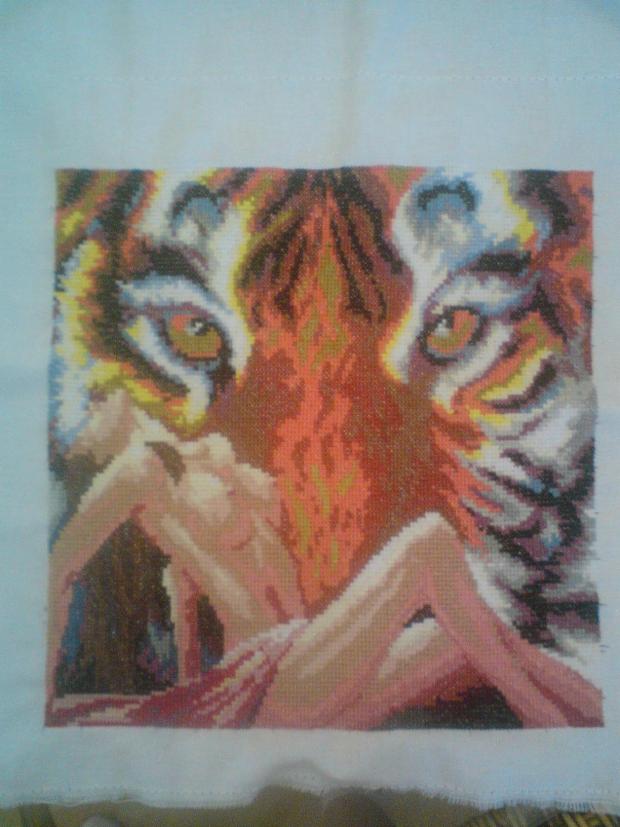 tyger, Vyšívanie, Serena, 1