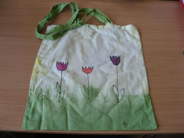 letné tašky, Maľovaný textil letné tašky, Maľovaný textil, Adriana Birošová, 1