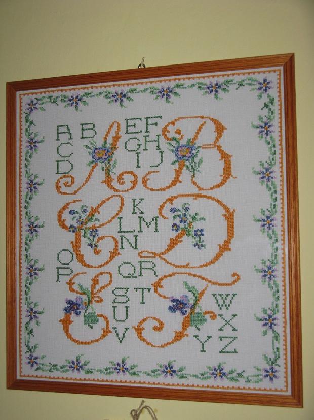Abeceda, Vyšívanie, adelina, 1