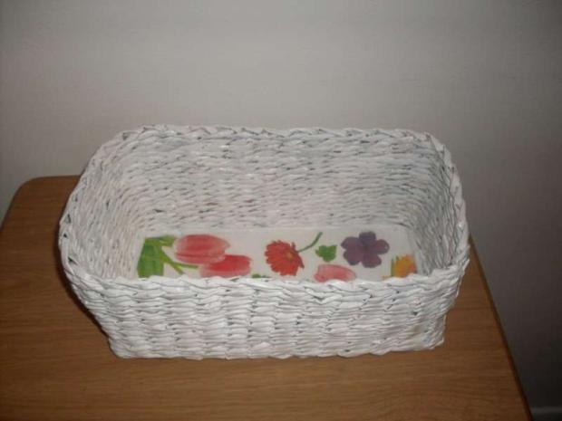 kosik , Papierové pletenie kosik , Papierové pletenie, mamka Danka, 1