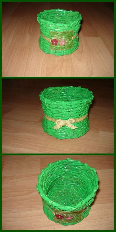 košíček , Papierové pletenie košíček , Papierové pletenie, mamka Danka, 1