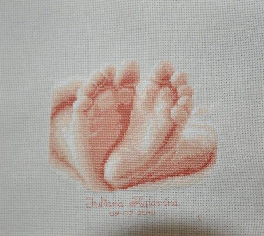 nozicky pre Julianku, Vyšívanie nozicky pre Julianku, Vyšívanie, blumka, 1