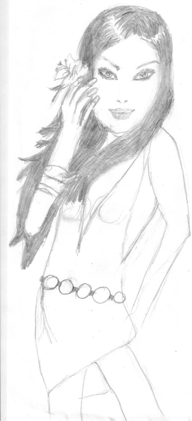 exotická kráska, Maľovanie exotická kráska, Maľovanie, emily23, 1