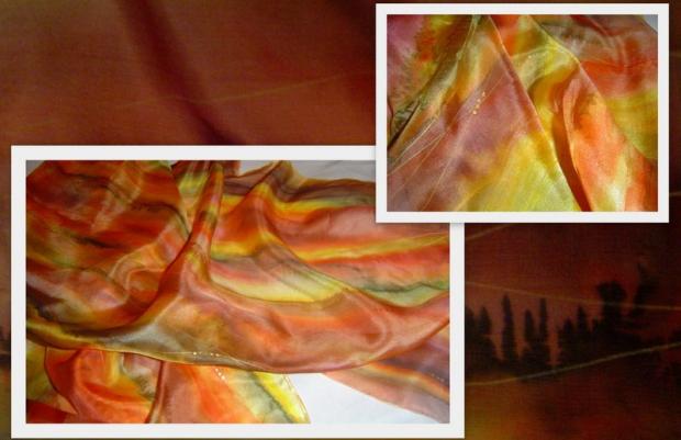 jesenné snívanie, Maľovaný textil jesenné snívanie, Maľovaný textil, monhut, 1