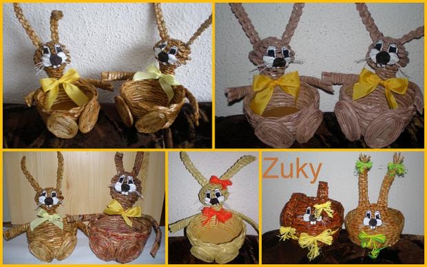 zajkovia, Papierové pletenie zajkovia, Papierové pletenie, zuky, 1