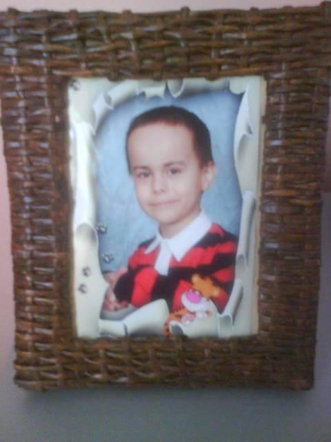 Môj syn v papierovom rámiku, Papierové pletenie, jaginka11, 1