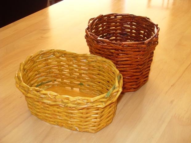košíky, Papierové pletenie, efkaa, 1