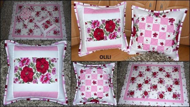 vankúše a prikrývka, Patchwork vankúše a prikrývka, Patchwork, olili, 1