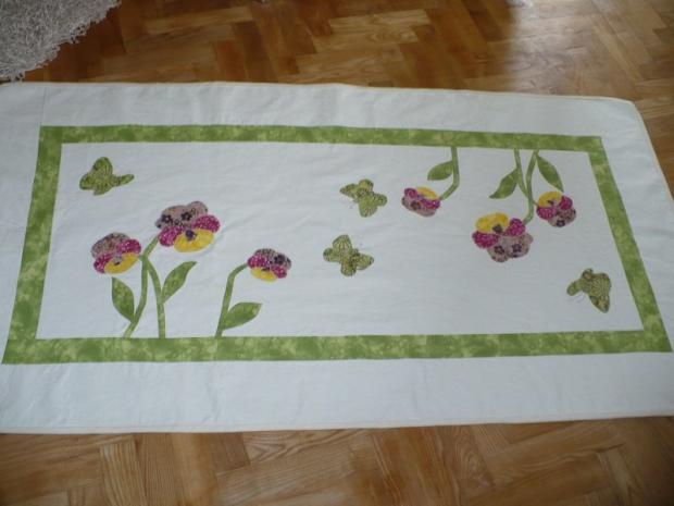 obrus s maceškami, Patchwork, Cmarky, 1