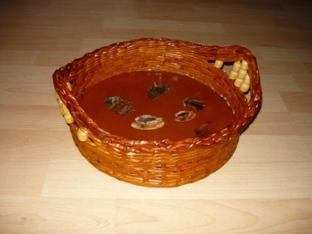podnos č.2, Papierové pletenie podnos č.2, Papierové pletenie, anicka375, 1