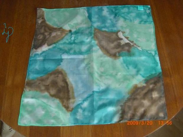 hnedá+3xzelená, Maľovaný textil, ZuzanaJ, 1